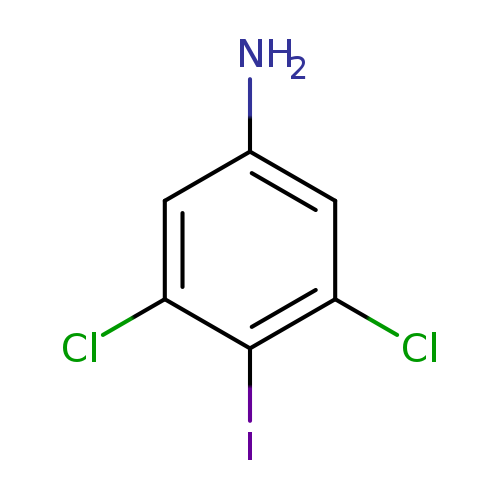 Nc1cc(Cl)c(c(c1)Cl)I