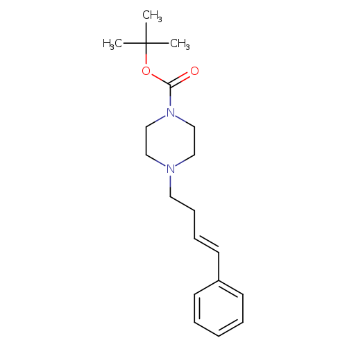 O=C(N1CCN(CC1)CC/C=C/c1ccccc1)OC(C)(C)C