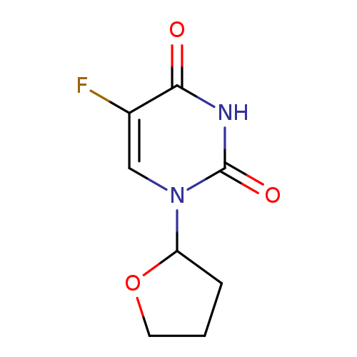 O=c1[nH]c(=O)n(cc1F)C1CCCO1