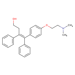 OCC/C(=C(/c1ccccc1)c1ccc(cc1)OCCN(C)C)/c1ccccc1
