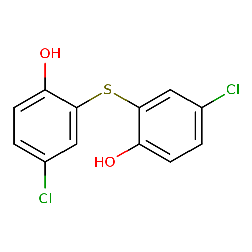 Oc1ccc(cc1Sc1cc(Cl)ccc1O)Cl