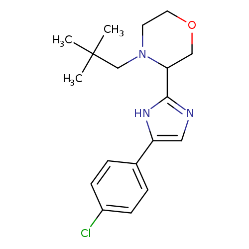 Clc1ccc(cc1)c1cnc([nH]1)C1COCCN1CC(C)(C)C