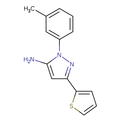 Cc1cccc(c1)n1nc(cc1N)c1cccs1
