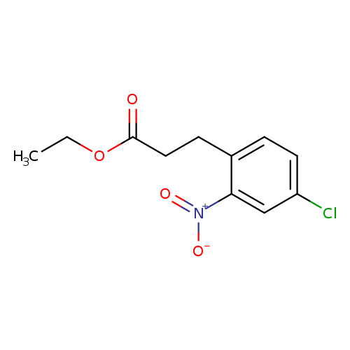 CCOC(=O)CCc1ccc(cc1[N+](=O)[O-])Cl