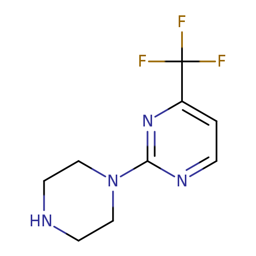 FC(c1ccnc(n1)N1CCNCC1)(F)F