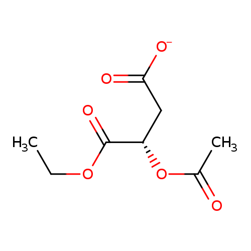 CCOC(=O)[C@@H](OC(=O)C)CC(=O)[O-]