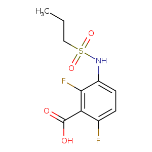 CCCS(=O)(=O)Nc1ccc(c(c1F)C(=O)O)F