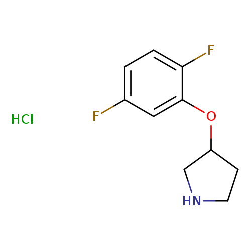 Fc1ccc(c(c1)OC1CNCC1)F.Cl