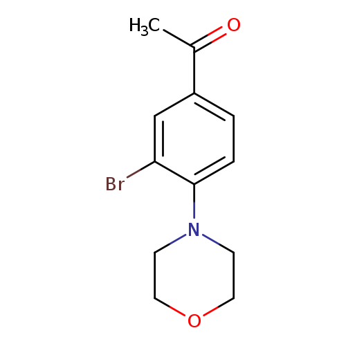 Brc1cc(ccc1N1CCOCC1)C(=O)C