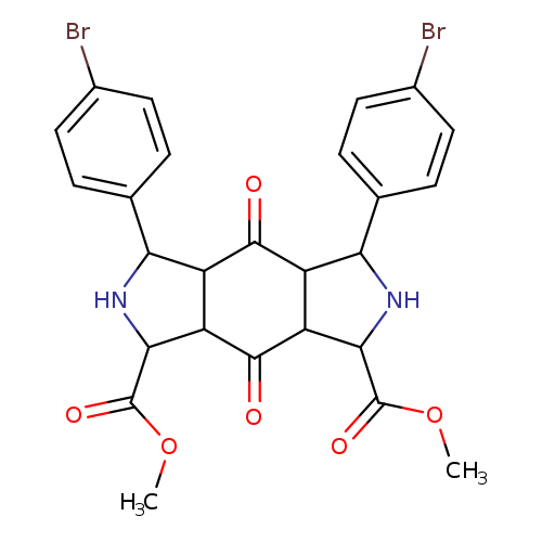 COC(=O)C1NC(C2C1C(=O)C1C(NC(C1C2=O)c1ccc(cc1)Br)C(=O)OC)c1ccc(cc1)Br
