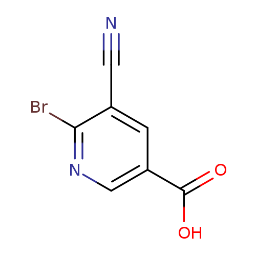 N#Cc1cc(cnc1Br)C(=O)O