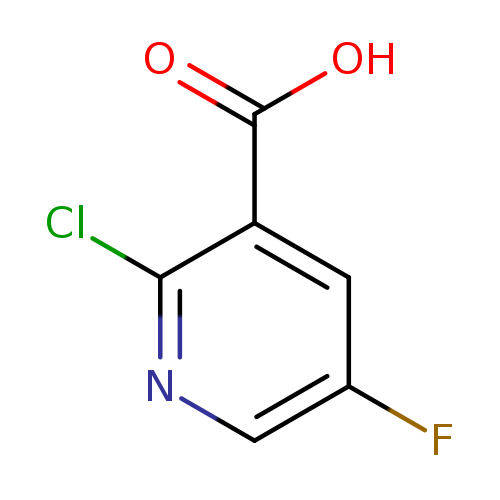 Fc1cnc(c(c1)C(=O)O)Cl