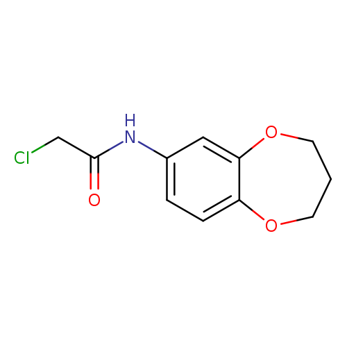 ClCC(=O)Nc1ccc2c(c1)OCCCO2