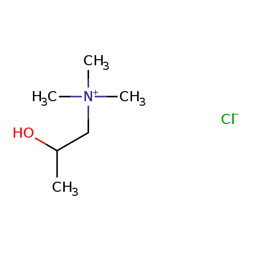 CC(C[N+](C)(C)C)O.[Cl-]