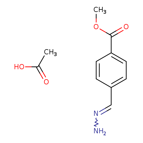 CC(=O)O.NN=Cc1ccc(cc1)C(=O)OC