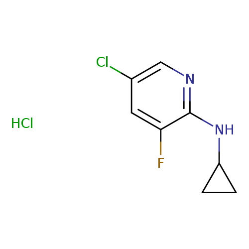 Clc1cnc(c(c1)F)NC1CC1.Cl