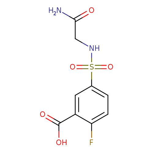 NC(=O)CNS(=O)(=O)c1ccc(c(c1)C(=O)O)F