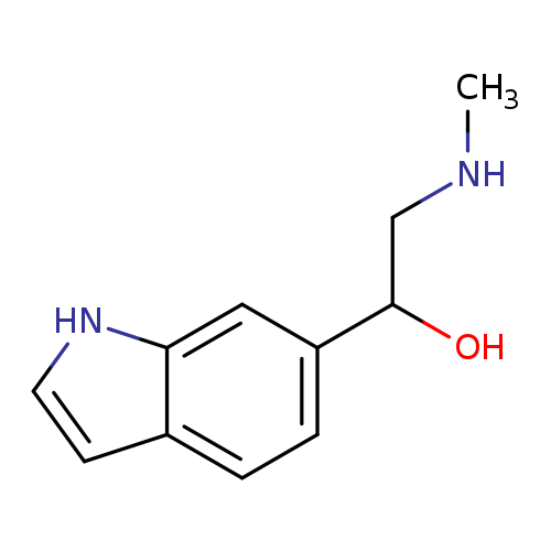 CNCC(c1ccc2c(c1)[nH]cc2)O