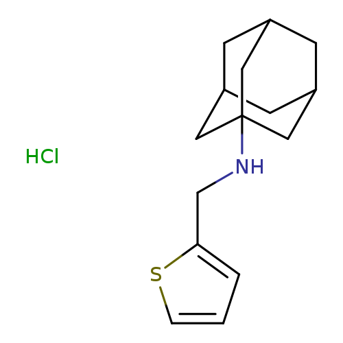 c1csc(c1)CNC12CC3CC(C2)CC(C1)C3.Cl
