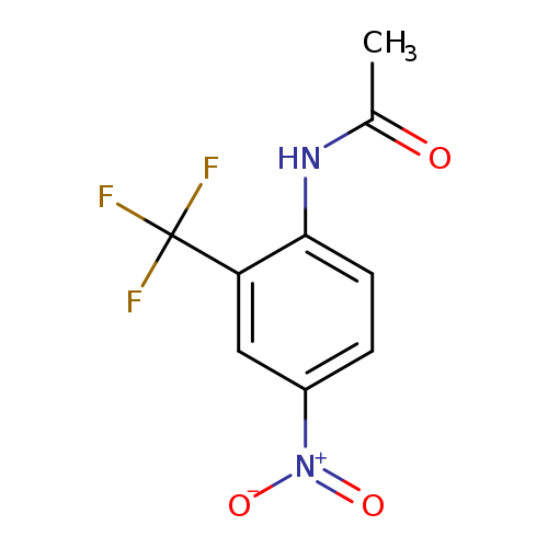 CC(=O)Nc1ccc(cc1C(F)(F)F)[N+](=O)[O-]