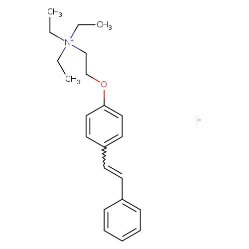 CC[N+](CCOc1ccc(cc1)C=Cc1ccccc1)(CC)CC.[I-]
