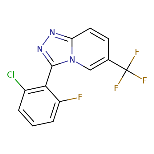 Fc1cccc(c1c1nnc2n1cc(cc2)C(F)(F)F)Cl