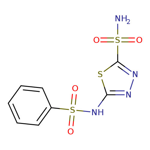 O=S(=O)(c1ccccc1)Nc1nnc(s1)S(=O)(=O)N