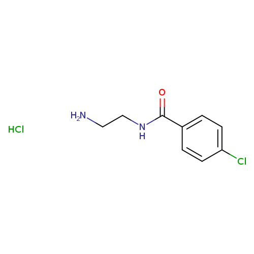 NCCNC(=O)c1ccc(cc1)Cl.Cl