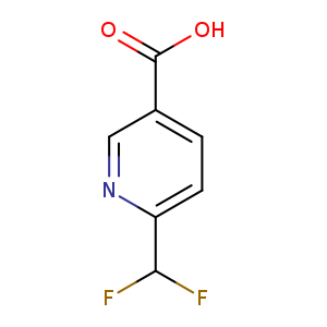 FC(c1ccc(cn1)C(=O)O)F