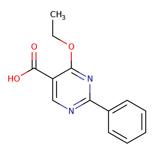 CCOc1nc(ncc1C(=O)O)c1ccccc1