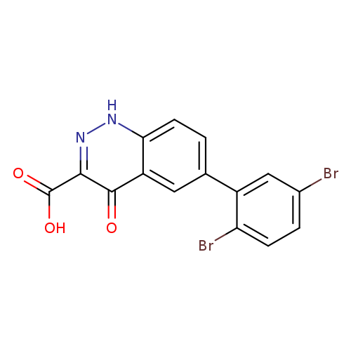 Brc1ccc(c(c1)c1ccc2c(c1)c(=O)c(n[nH]2)C(=O)O)Br