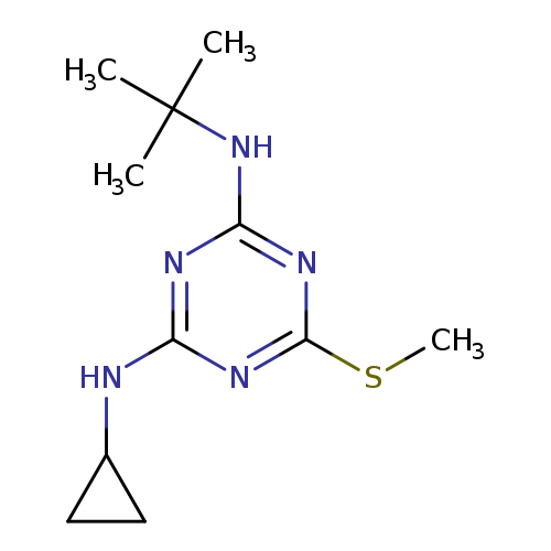 CSc1nc(NC2CC2)nc(n1)NC(C)(C)C