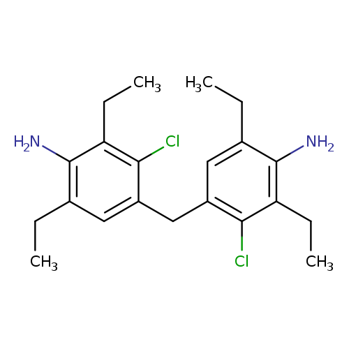 CCc1cc(Cc2cc(CC)c(c(c2Cl)CC)N)c(c(c1N)CC)Cl