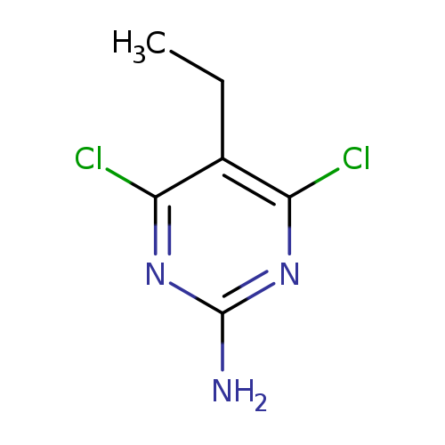 CCc1c(Cl)nc(nc1Cl)N