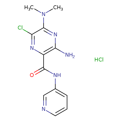O=C(c1nc(Cl)c(nc1N)N(C)C)Nc1cccnc1.Cl