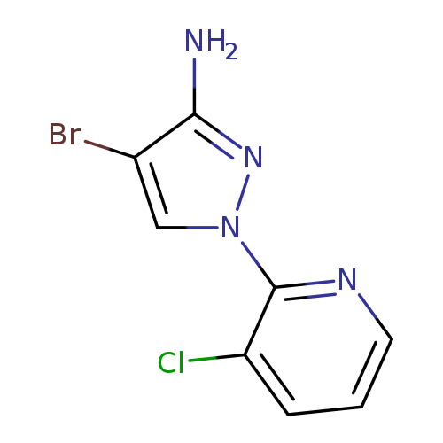 Clc1cccnc1n1cc(c(n1)N)Br