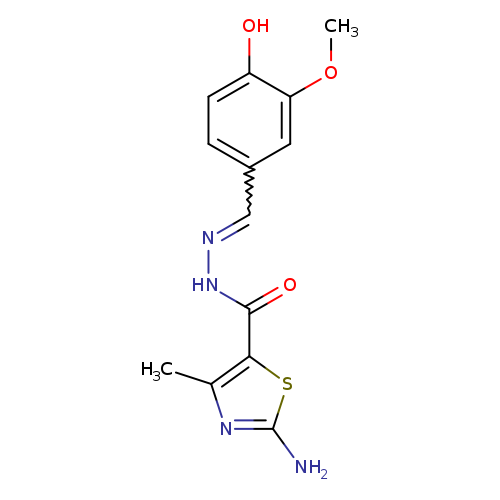 COc1cc(C=NNC(=O)c2sc(nc2C)N)ccc1O