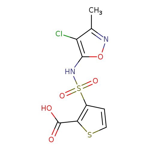 OC(=O)c1sccc1S(=O)(=O)Nc1onc(c1Cl)C