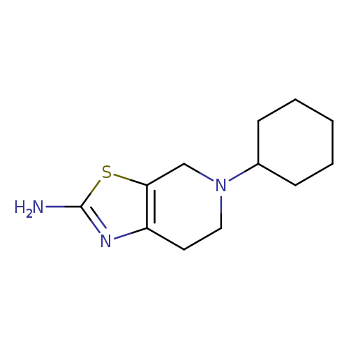 Nc1nc2c(s1)CN(CC2)C1CCCCC1