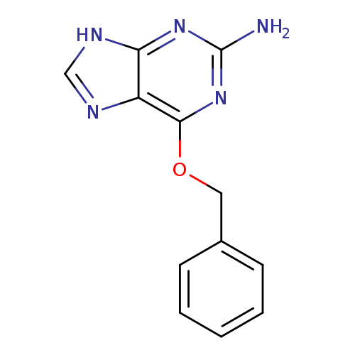 Nc1nc(OCc2ccccc2)c2c(n1)[nH]cn2