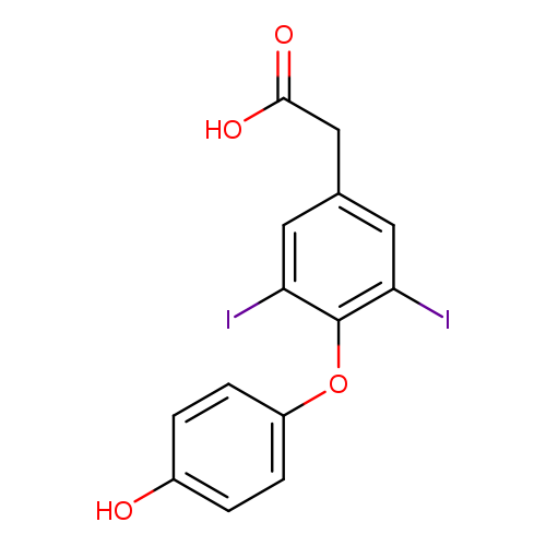 OC(=O)Cc1cc(I)c(c(c1)I)Oc1ccc(cc1)O