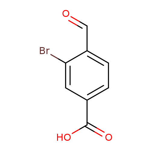 O=Cc1ccc(cc1Br)C(=O)O