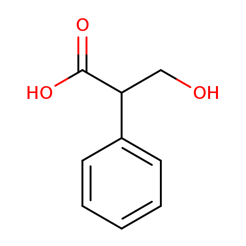 OCC(c1ccccc1)C(=O)O