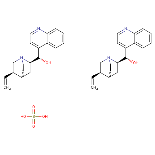 OS(=O)(=O)O.C=C[C@H]1CN2CC[C@H]1C[C@@H]2[C@H](c1ccnc2c1cccc2)O.C=C[C@H]1CN2CC[C@H]1C[C@@H]2[C@H](c1ccnc2c1cccc2)O