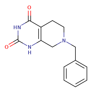 O=c1[nH]c2CN(CCc2c(=O)[nH]1)Cc1ccccc1