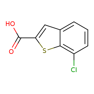 OC(=O)c1cc2c(s1)c(Cl)ccc2