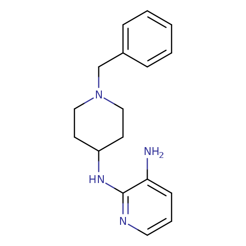 Nc1cccnc1NC1CCN(CC1)Cc1ccccc1