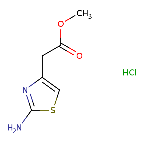 COC(=O)Cc1csc(n1)N.Cl