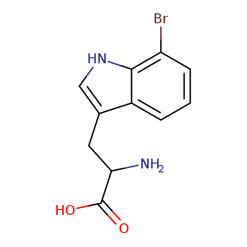 NC(C(=O)O)Cc1c[nH]c2c1cccc2Br