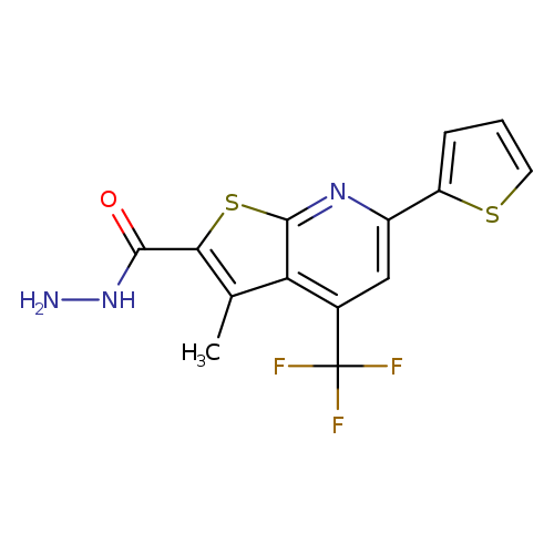 NNC(=O)c1sc2c(c1C)c(cc(n2)c1cccs1)C(F)(F)F